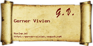Gerner Vivien névjegykártya